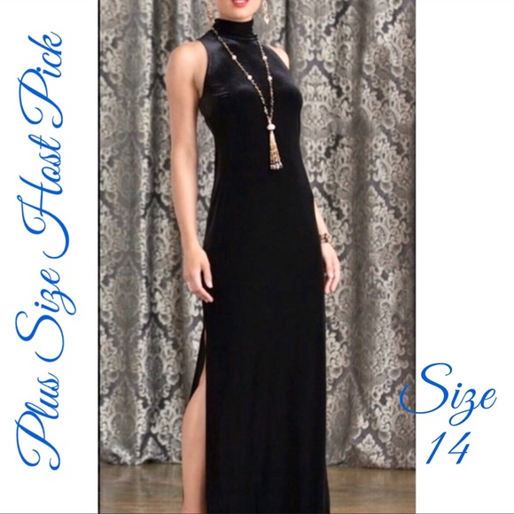 Cato Dresses & Skirts - Cato Ideal Black Velvet Slinky Maxi